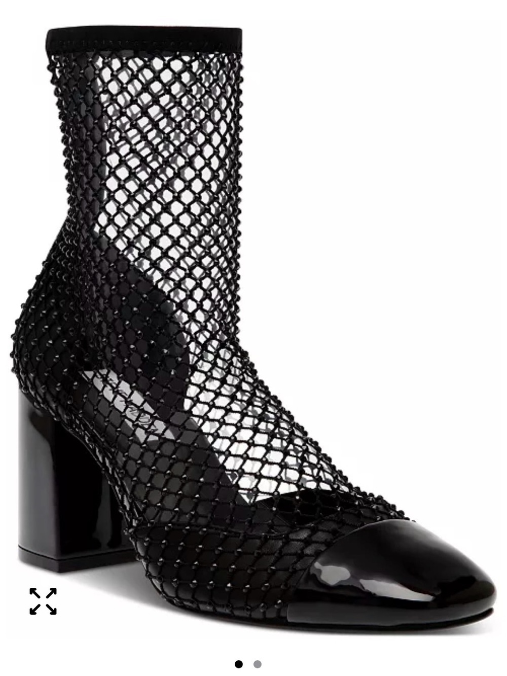 Steve Madden Eleanor Cap-Toe Mesh Sock Pumps